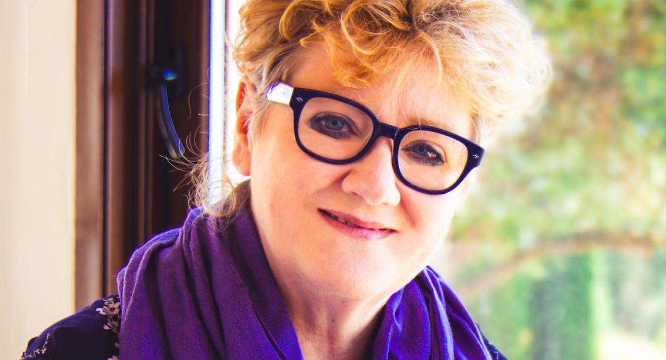  Paula Sheridan writing on her conservatory.