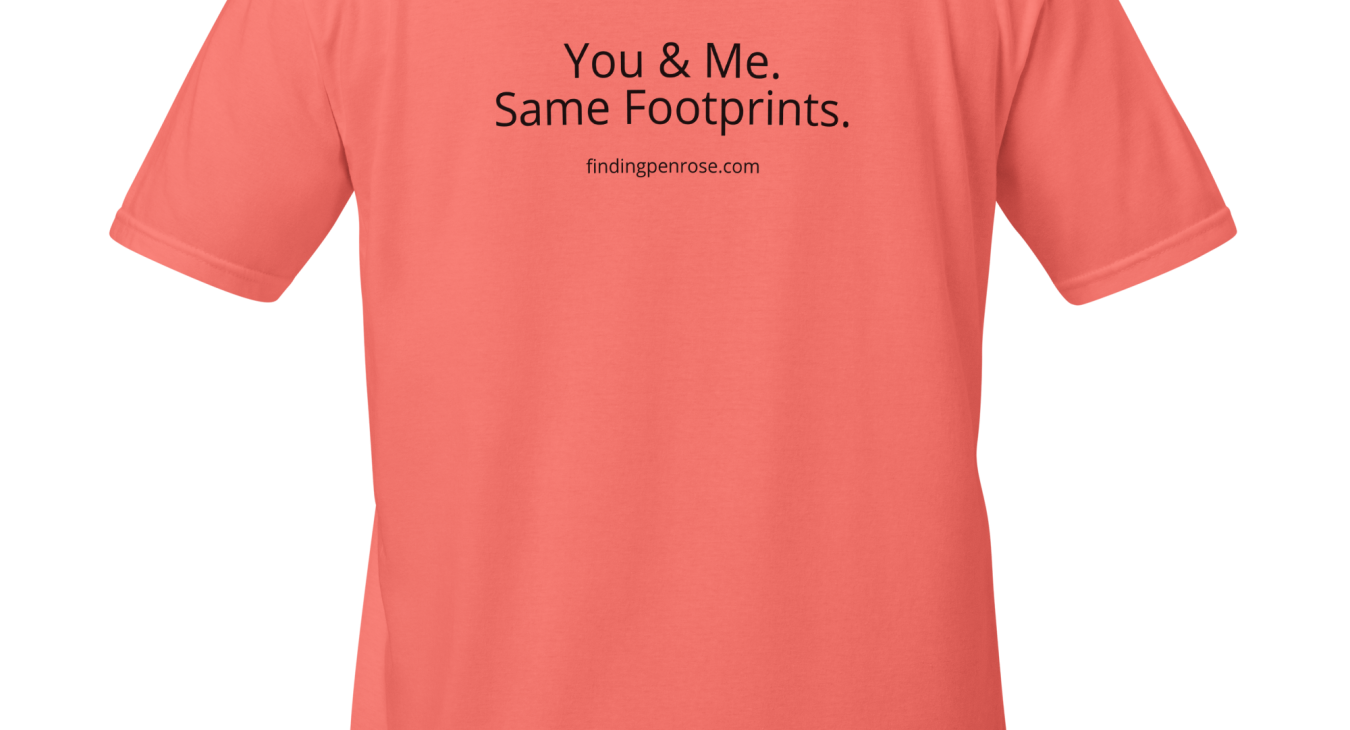 Finding Penrose Zebra Tee Shirt Back Coral Silk